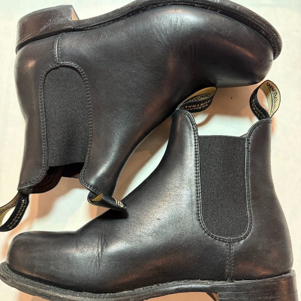 Black Blundstone Chelsea Boots Size 7 1/5 Heritage #153